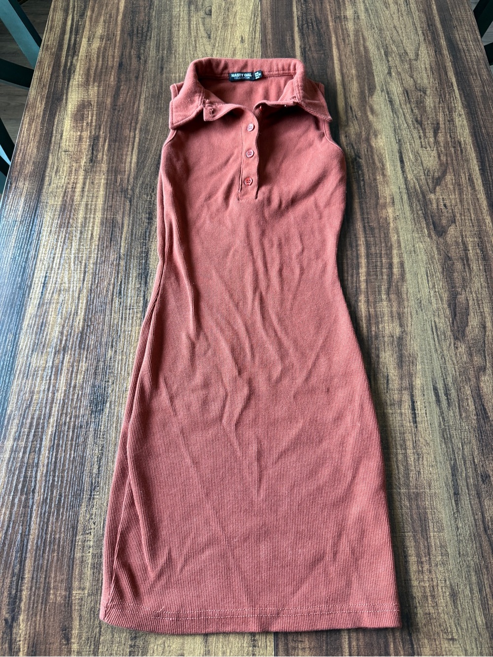 Nasty Gal Rust Polo Midi Dress